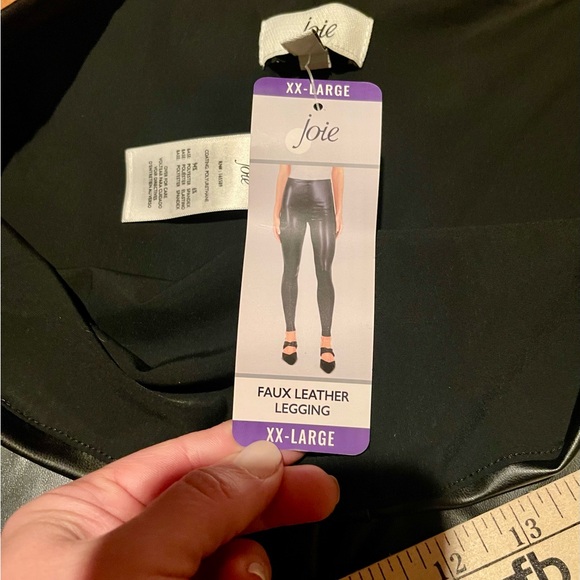 Joie Sleek Black Faux Leather Pants NWT (XXL) - Picture 7 of 8